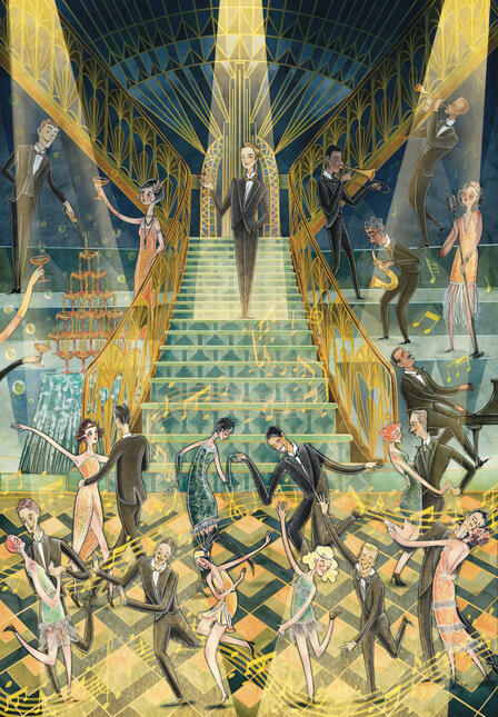 The Great Gatsby Illustration for Mosaic Puzzles