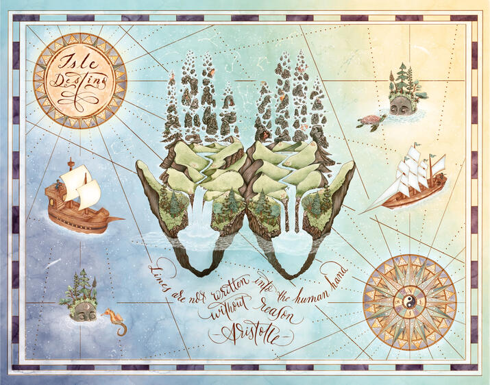 Isle Destino Map Illustration for Inprnt